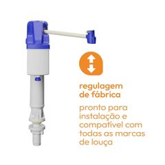 Torre de Entrada de Água para Caixa Acoplada Universal 2 a 80 m.c.a. Branco e Azul ASTRA / REF. HEU3
