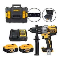 Furadeira Parafusadeira de Impacto 20V Max Li-Ion Brushless com 2 Baterias 5Ah Carregador Bivolt e Maleta DEWALT / REF. DCD996P2T-BR