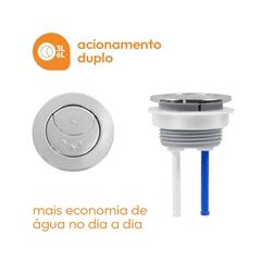 Kit Mecanismo para Caixa Acoplada Universal com Acionamento Duplo Superior Cromado ASTRA / REF. MDU3/R