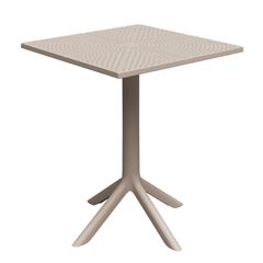 Mesa em Polipropileno 60cm Quadrada 2 em 1 Simpla Natural FORTE PLÁSTICO / REF. 7894855233279