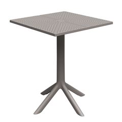 Mesa em Polipropileno 60cm Quadrada 2 em 1 Simpla Nude FORTE PLÁSTICO / REF. 7894855233286