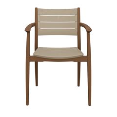 Poltrona em Polipropileno Duetto Holiday Bamboo e Natural FORTE PLÁSTICO / REF. 7894855233392