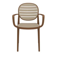Poltrona em Polipropileno Duetto Linea Bamboo e Natural FORTE PLÁSTICO / REF. 7894855233613