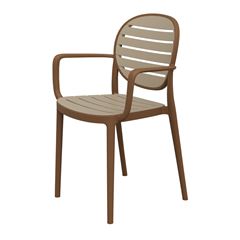 Poltrona em Polipropileno Duetto Linea Bamboo e Natural FORTE PLÁSTICO / REF. 7894855233613