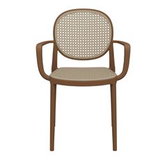 Poltrona em Polipropileno Duetto Redinha Bamboo e Natural FORTE PLÁSTICO / REF. 7894855233798