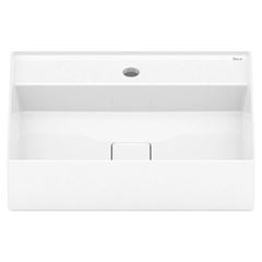 Cuba de Apoio Retangular 40x50cm com Mesa Terra T19 Branca ROCA / REF. A327B3F000