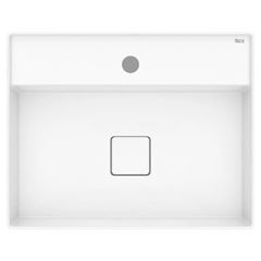 Cuba de Apoio Retangular 40x50cm com Mesa Terra T19 Branca ROCA / REF. A327B3F000