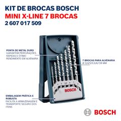 Furadeira de Impacto 550w220v 1/2 GSB550 Kit X-Line com 7 Brocas e Maleta BOSCH / REF. 0615A00115-000
