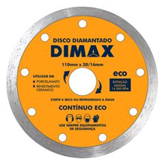 Disco Diamantado 110mm Contínuo Eco DIMAX / REF. DMX05604