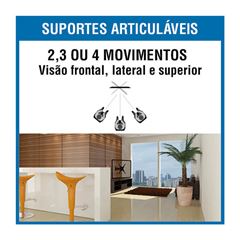Suporte em Aço 10 a 55 para TV Articulado com 3 Movimentos Preto BRASFORMA / REF. SBRP130
