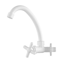 Torneira para Cozinha em ABS de Parede com Bica Móvel Prática Branca HERC/ REF. 1000001124
