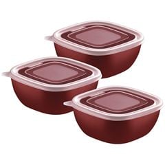 Kit Pote em Polipropileno com 3 Peças de 600ml Mixcolor Vermelho TRAMONTINA / REF. 25098/702