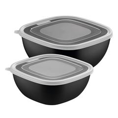 Kit Pote em Polipropileno com 2 Peças 2L e 4L Mixcolor Preto TRAMONTINA / REF. 25098/005