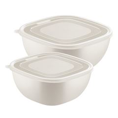Kit Pote em Polipropileno com 2 Peças 2L e 4L Mixcolor Algodão TRAMONTINA / REF. 25098/305