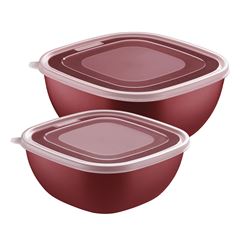 Kit Pote em Polipropileno com 2 Peças 2L e 4L Mixcolor Vermelho TRAMONTINA / REF.