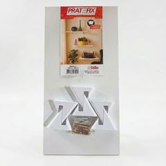 Kit Prateleira em MDP 20x40cm Stillo 3 peças Branco PRATEFIX / REF. 301340020