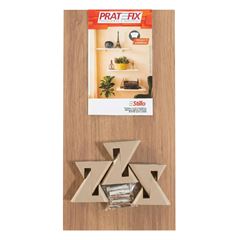Kit Prateleira em MDP 20x40cm Stillo 3 peças Carvalho PRATEFIX / REF. 303340020