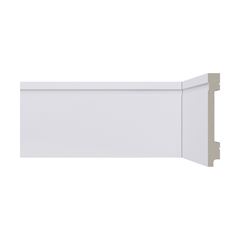 Rodapé de Poliestireno 1,3x10x240 B106 Massa Clara Frisado Branco SANTA LUZIA / REF. 231670
