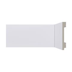 Rodapé de Poliestireno 1,3x10x240 B107 Massa Clara Liso Branco SANTA LUZIA / REF. 231671