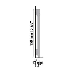 Rodapé de Poliestireno 1,3x15x240 B156 Massa Clara Frisado Branco SANTA LUZIA / REF. 231672