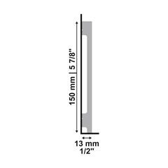 Rodapé de Poliestireno 1,3x15x240 B157 Massa Clara Liso Branco SANTA LUZIA / REF. 231673