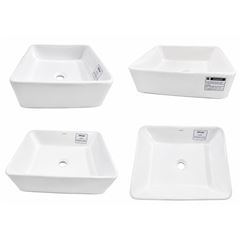 Cuba de Apoio 49x38cm Retangular Flat Branco DIMAR / REF. DMR07110