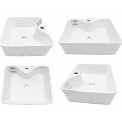 Cuba de Apoio 49x38cm Retangular com Mesa Line Branco DIMAR / REF. DMR07073