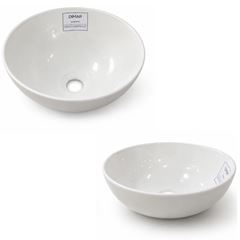 Cuba de Apoio 32cm Redonda Curve Branco DIMAR / REF. DMR07080