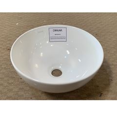 Cuba de Apoio 32cm Redonda Curve Branco DIMAR / REF. DMR07080