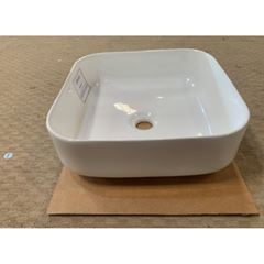 Cuba de Apoio 38,5cm Quadrada Bent Branco DIMAR / REF. DMR07097