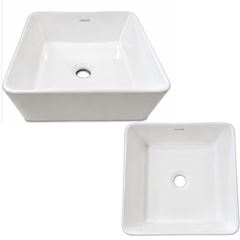 Cuba de Apoio 36cm Quadrada Square Branco DIMAR / REF. DMR07103