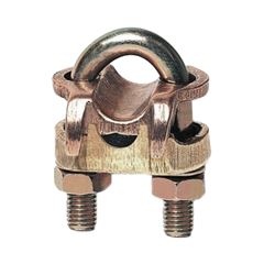 Conector em Cobre Tipo U para Haste de Aterramento 3/4 Polegada Duplo PADRAO FORTE / REF. 50660