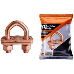 Conector em Cobre Tipo U para Haste de Aterramento 5/8 Polegada PADRAO FORTE / REF. 36981
