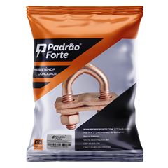 Conector em Cobre Tipo U para Haste de Aterramento 5/8 Polegada PADRAO FORTE / REF. 36981
