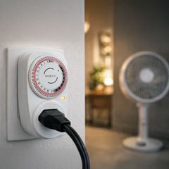 Temporizador Bivolt Analógico Plug Tomada 10A 15min EXATRON / REF. LETM4002