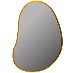 Espelho em Plástico Emoldurado Orgânico 26x39cm Ouro EUROQUADROS / REF. 308863