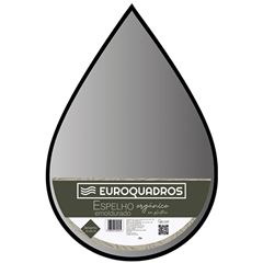Espelho em Plástico Emoldurado Gota 40x60cm Preto EUROQUADROS / REF. 308931