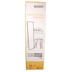 Espelho em PVC de Chão Retangular 36x146cm Preto EUROQUADROS / REF. 318299