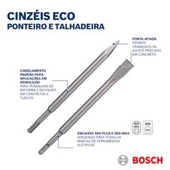 Ponteiro de Aço 280mm para Martelete Sds Plus BOSCH / REF. 2608578516-000