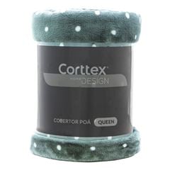 Manta em Poliéster de Casal 1,80x2,20m Microfibra Flannel Poá Sortida CORTTEX / REF. 701182-18-3714