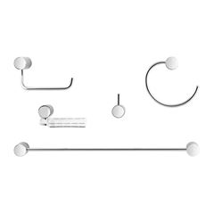 Kit de Acessórios para Banheiro em Metal com 5 Peças Single Cromado - Ref. 00183106 - DOCOL