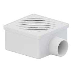 Ralo Sifonado Pvc 100x53x40 Quadrado com Grelha Branco TIGRE / REF. 27289207