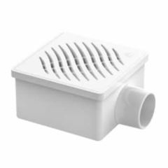 Ralo Sifonado Quadrado com Grelha PVC 100x53x40 Branco - Ref. 27289207 - TIGRE