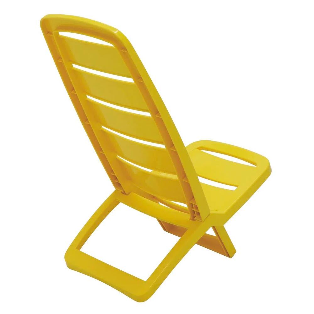 Cadeira de Praia Plástica Guarujá Amarela - Ref.92051/000 - TRAMONTINA