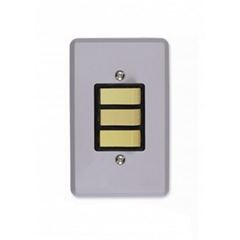 Interruptor 4x2 3 Teclas Simples 6A Cinza - Ref.1319 - ILUMI 