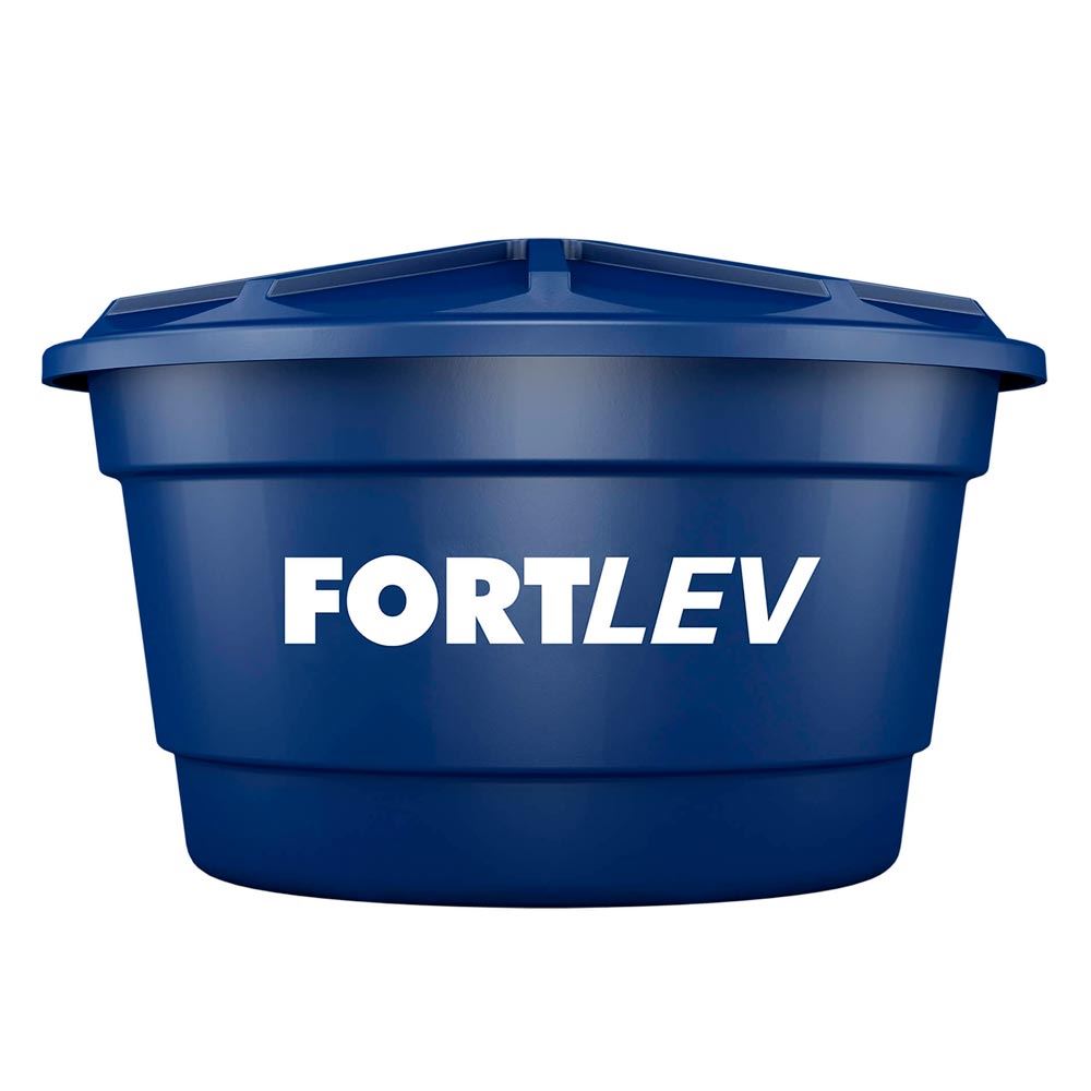 Caixa d'água pequena Fortlev azul de 250 litros, ideal para espaços reduzidos, fabricada em polietileno resistente. Caixa d'água pequena Fortlev azul de 250 litros, ideal para espaços reduzidos, fabricada em polietileno resistente.
