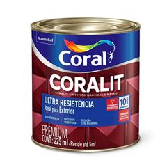 Tinta Esmalte Sintético Alto Brilho Coralit Ultra Resistência 225ml Amarelo CORAL / REF. 5202726