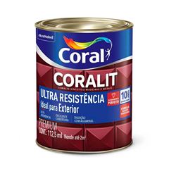 Tinta Esmalte Sintético Alto Brilho Coralit Ultra Resistência 112ml Amarelo CORAL / REF. 5202728
