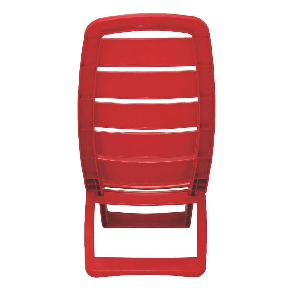 Cadeira de Praia Plástica Guarujá Vermelha - Ref.92051/040 - TRAMONTINA