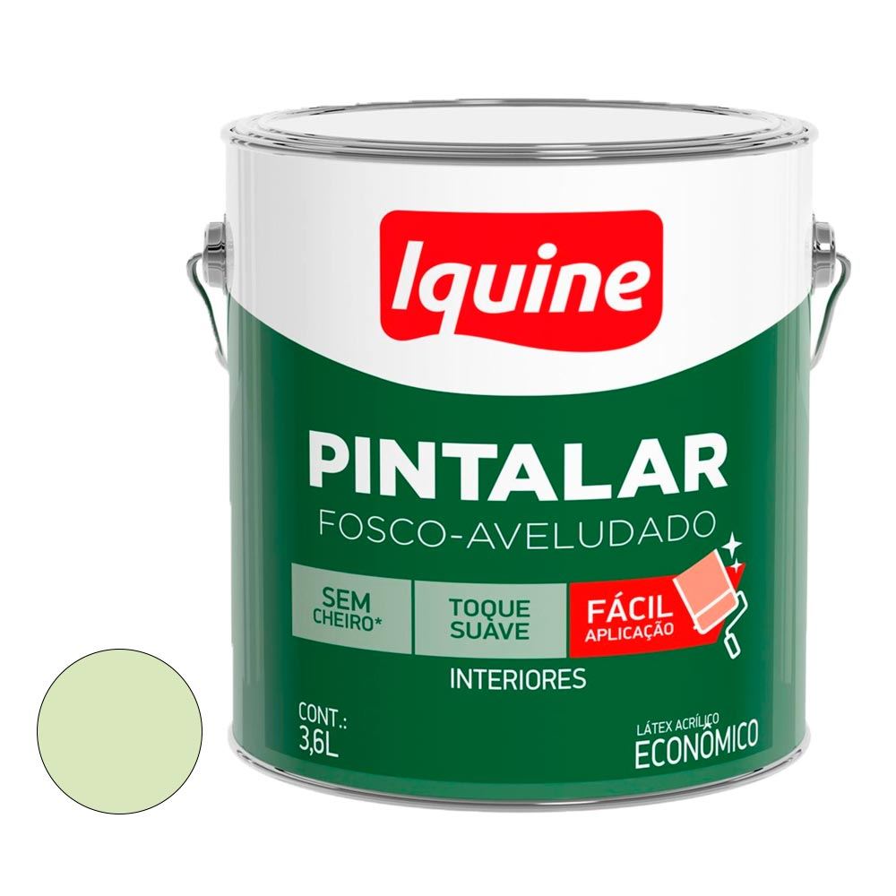 Tinta Vinil Acrílica Fosco Aveludado 3,6 litros Pintalar Palha IQUINE / REF.79301401